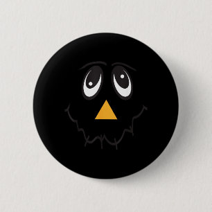 Badge Rond 5 Cm Visage Écrou Sourire Drôle Thanksgiving Halloween