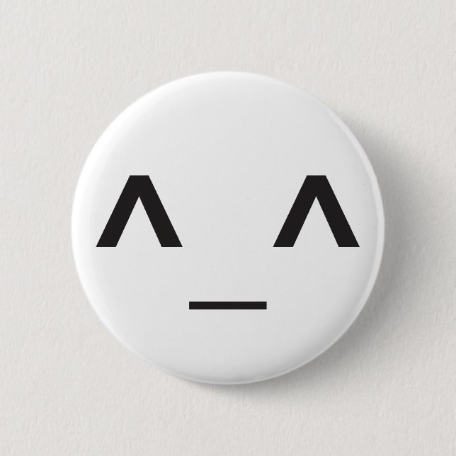 Badge Rond 5 Cm Visage heureux d'Anime (Devant)