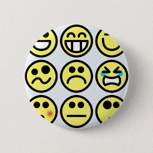 Badge Rond 5 Cm visage heureux émoticône