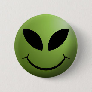 Badge Rond 5 Cm Visage heureux étranger