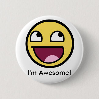 Badge Rond 5 Cm Visage impressionnant - Im impressionnant