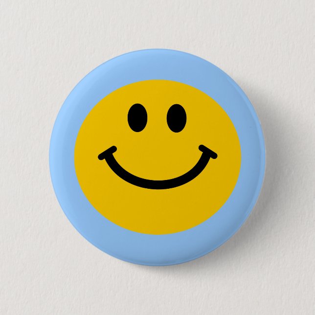 Badge Rond 5 Cm Visage jaune (Devant)
