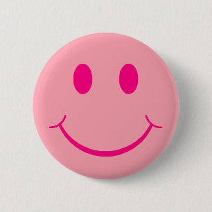Badge Rond 5 Cm Visage Joyeux Rétro
