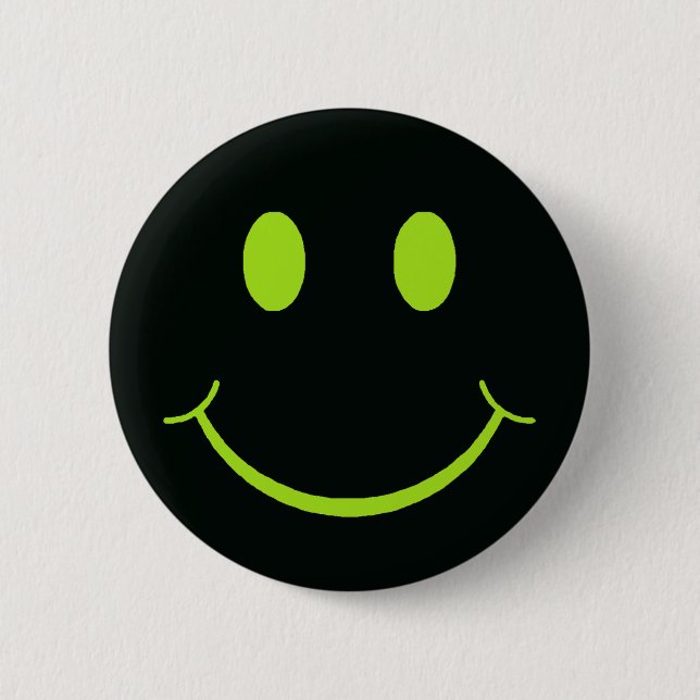 Badge Rond 5 Cm Visage Joyeux Rétro (Devant)