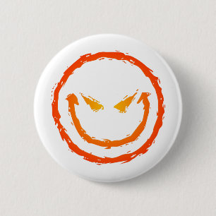 Badge Rond 5 Cm Visage mauvais