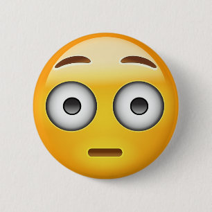 Badge Rond 5 Cm Visage rincé Emoji
