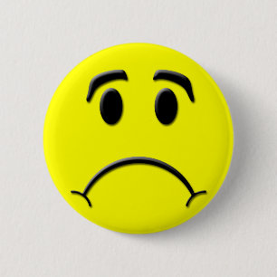Badge Rond 5 Cm Visage triste