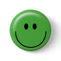 Visage vert heureux