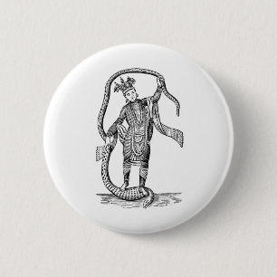 Badge Rond 5 Cm Vishnu dans le 8ème avatar