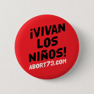 Badge Rond 5 Cm Visibilité directe Niños de Vivan de ¡ !  