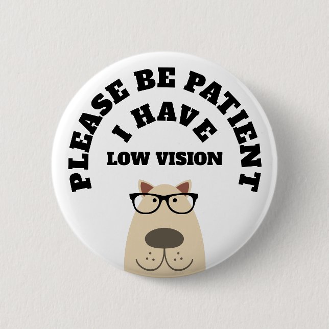 Badge Rond 5 Cm Vision faible (Devant)