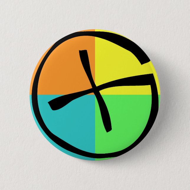 Badge Rond 5 Cm Vitesse de Geocaching (Devant)