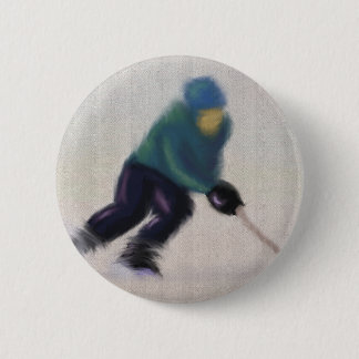 Badge Rond 5 Cm Vitesse d'hockey, bouton