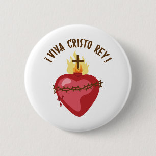 Badge Rond 5 Cm Viva Cristo Rey