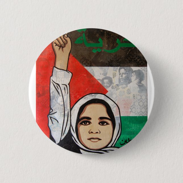 Badge Rond 5 Cm Vivats libres Palestina de la Palestine (Devant)