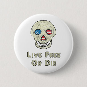 Badge Rond 5 Cm Vivre Libre Ou Mourir