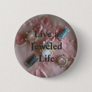 Badge Rond 5 Cm Vivre une vie juive - Bouton rond magnifique