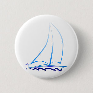 Badge Rond 5 Cm Voilier