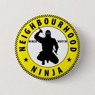 Badge Rond 5 Cm voisinage Ninja