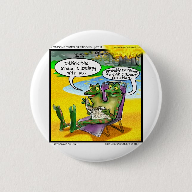 Badge Rond 5 Cm Voisins Nucléaires (Grenouilles Jumelles) Cadeaux  (Devant)