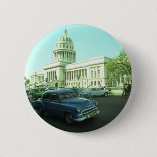 Badge Rond 5 Cm Voiture classique La Havane Cuba
