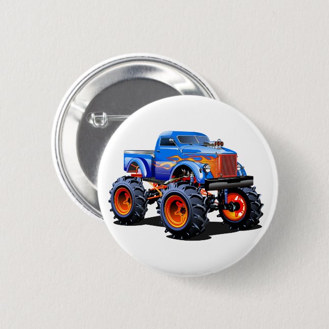 Badge Rond 5 Cm Voiture de dessin (Devant & derrière)