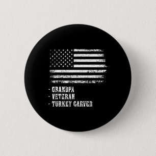 Badge Rond 5 Cm Voiture Patriotique Thanksgiving Grand-pa Officiel