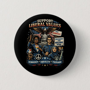 Badge Rond 5 Cm Voix de la Liberté