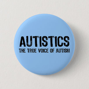 Badge Rond 5 Cm Voix des boutons d'autisme