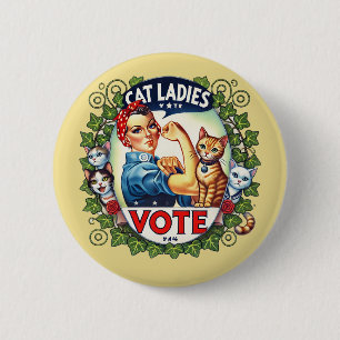 Badge Rond 5 Cm Voix des dames du chat