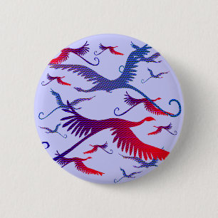 Badge Rond 5 Cm Vol de bouton de fantaisie