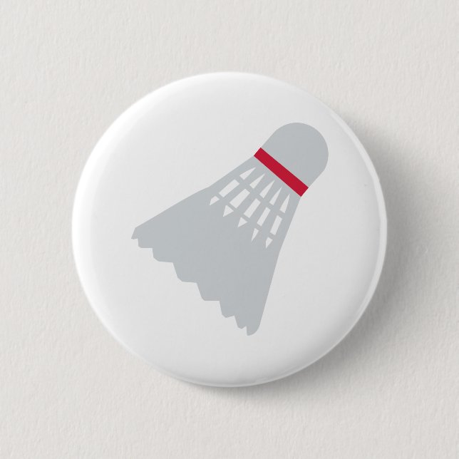Badge Rond 5 Cm Volant de badminton (Devant)