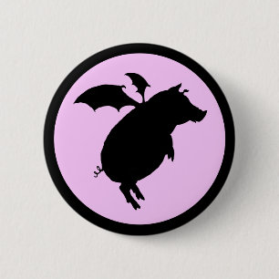 Badge Rond 5 Cm Voler porcin