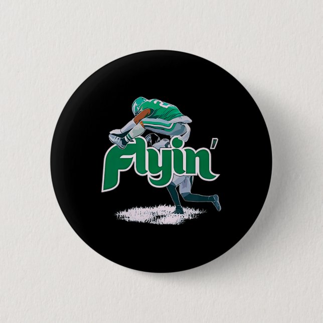 Badge Rond 5 Cm Voler Saquon Voler Aigles Barkley L'obstacle inver (Devant)