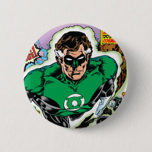 Badge Rond 5 Cm Voler vert de lanternes