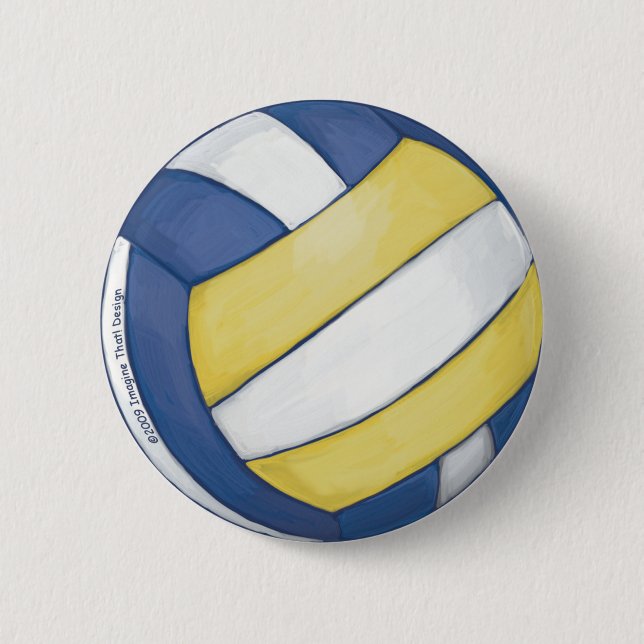 Badge Rond 5 Cm Volley-ball (Devant)