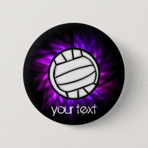 Badge Rond 5 Cm Volley-ball violet