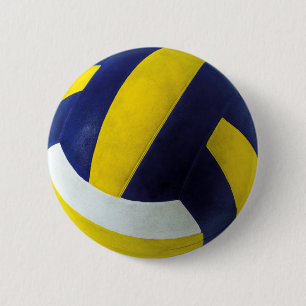 BADGE ROND 5 CM VOLLEYBALL