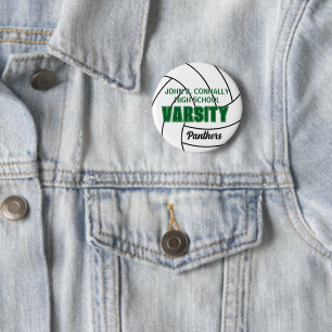 Badge Rond 5 Cm Volleyball Varsity personnalisé Esprit sur-mesure