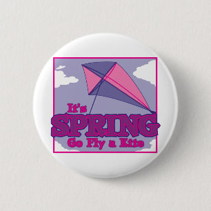 Badge Rond 5 Cm Vont la mouche un cerf-volant !