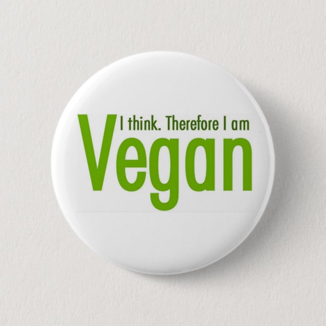 Badge Rond 5 Cm Vont le végétalien - droits des animaux (Devant)