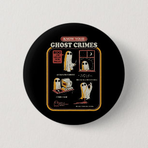 Badge Rond 5 Cm Vos crimes fantômes Drôle Halloween
