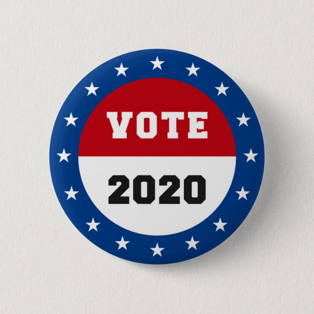 Badge Rond 5 Cm Vote 2020 Élection (Devant)