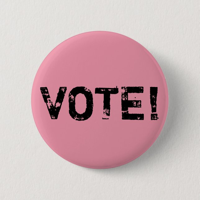 Badge Rond 5 Cm VOTE ! Bouton (Devant)