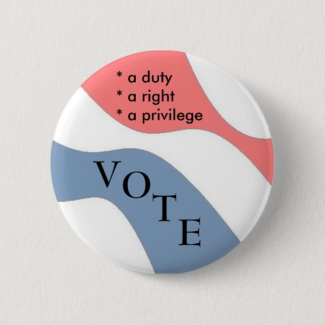 Badge Rond 5 Cm VOTE - bouton (Devant)