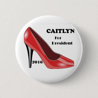 Badge Rond 5 Cm Vote CAITLYN pour le président !