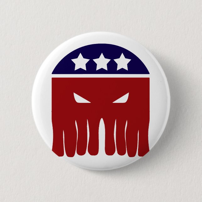Badge Rond 5 Cm Vote Cthulhu (Devant)