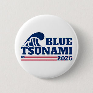 Badge Rond 5 Cm Vote Democrat Blue Wave 2026