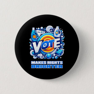 Badge Rond 5 Cm Vote Détergent Bright Bright Funny Vintage 2024