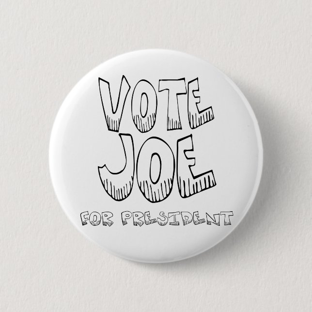 Badge Rond 5 Cm Vote Joe - bouton (Devant)